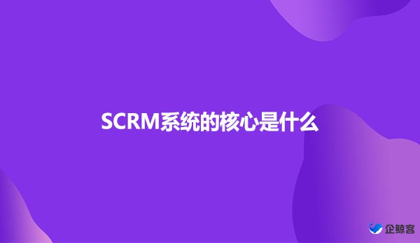 SCRM系统的核心是什么