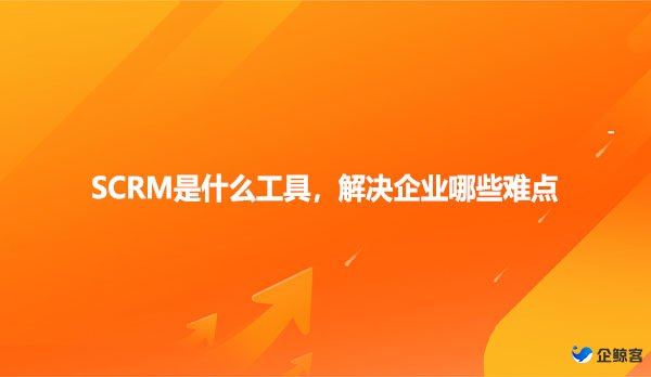 SCRM是什么工具，解决企业哪些难点