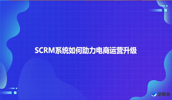 SCRM系统如何助力电商运营升级