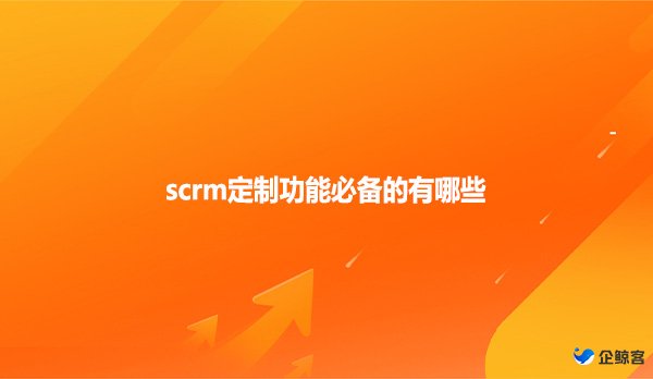 scrm定制功能必备的有哪些