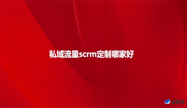 私域流量scrm定制哪家好