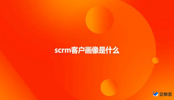 scrm客户画像是什么