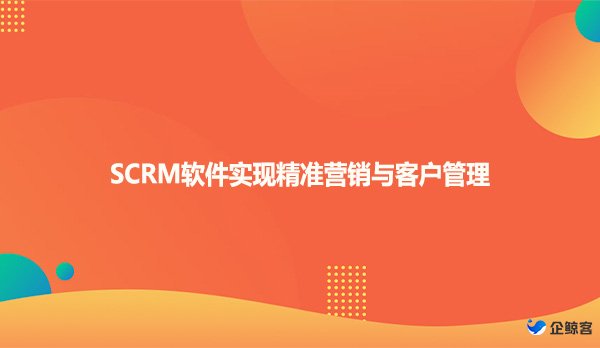 SCRM软件实现精准营销与客户管理